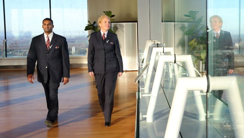 G4S beveiligers dame heer