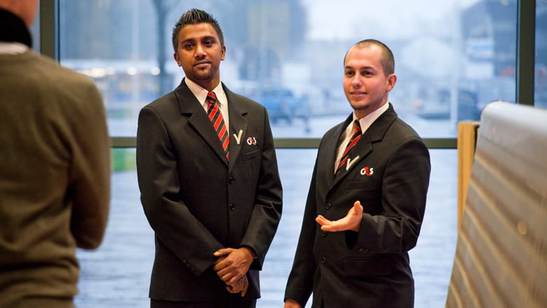 G4S beveiligers ontvangst bezoek