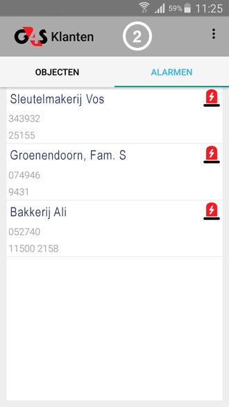 G4S alarmcentrale app alarm afmelden