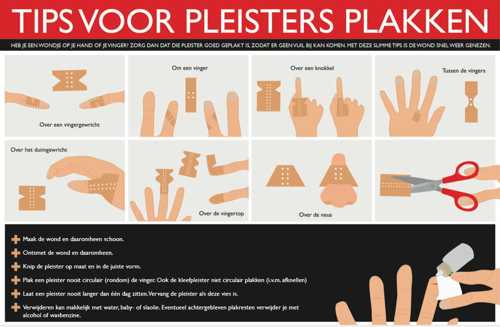 Tips voor pleisters plakken