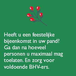 Veiligheidstips feestdagen - bijeenkomst aantal toegestane personen