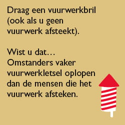 Veiligheidstips feestdagen - draag een vuurwerkbril