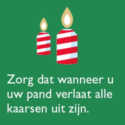 Veiligheidstips feestdagen - kaarsen uit