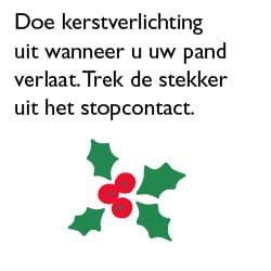 Veiligheidstips feestdagen - kerstverlichting uit