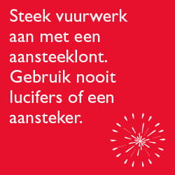 Veiligheidstips feestdagen - vuurwerk aansteeklont