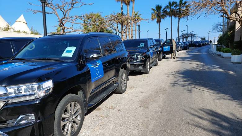 convoy of armoured vehicles